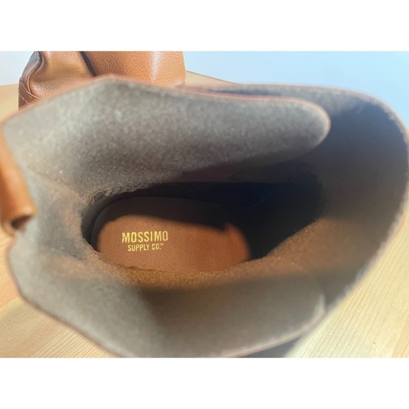 Mossimo Brown pull-on Block Heel Ankle Boots Size 9.5 US - Picture 9 of 11